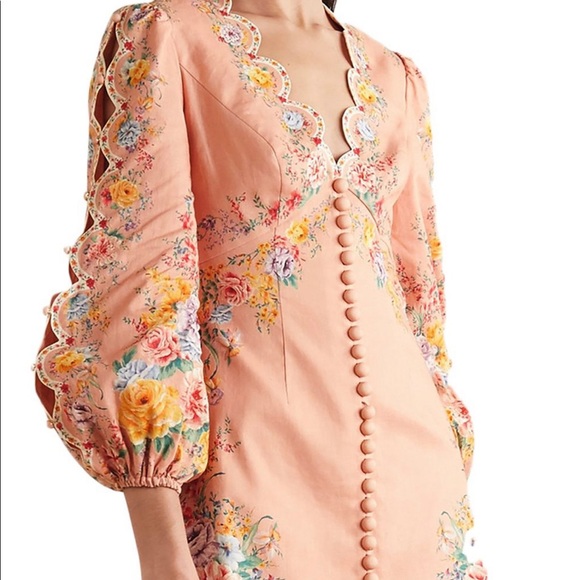 Zimmerman Zinnia Scallop Mini Dress - Picture 2 of 10